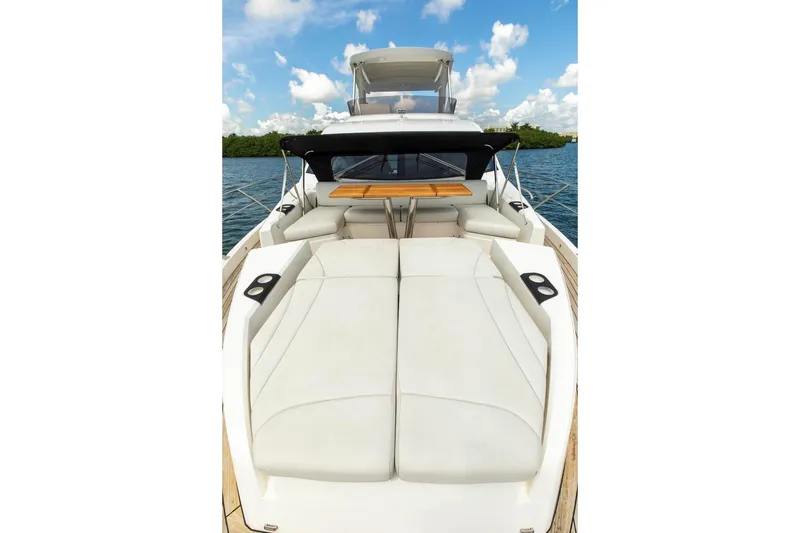 Slide: The Image of Luxurious 2021 Sunseeker Manhattan 68 yacht with spacious deck and seating area. - 86