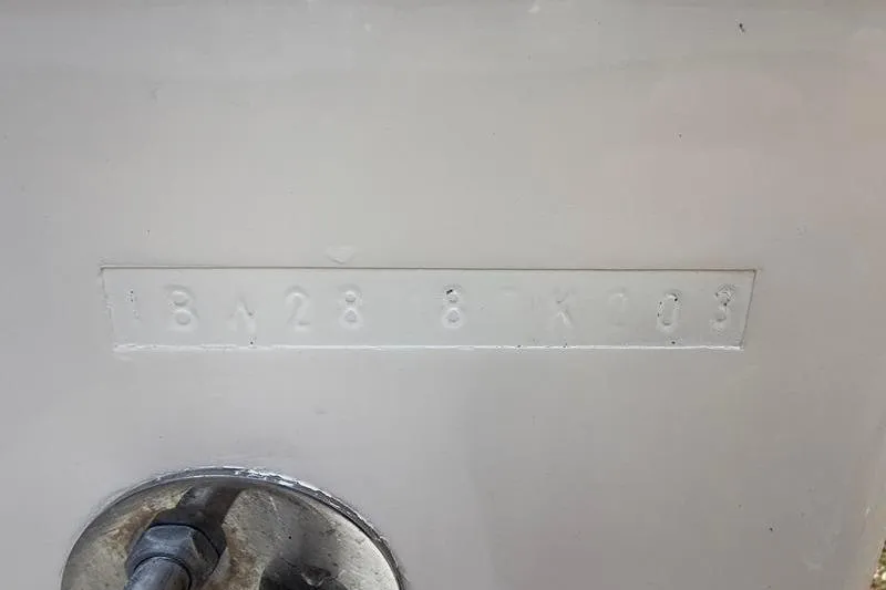 Slide: The Image of Hull identification number on 2003 Intrepid 289 Center Console boat. - 41