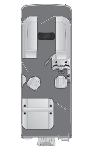 Slide: The Image of Layout of the Bennington 23ssb pontoon boat, model 2026. - 3
