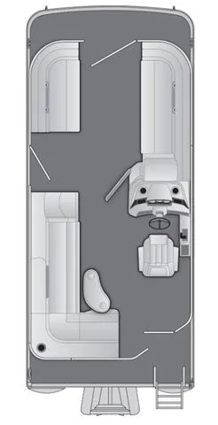 Slide: The Image of Floor plan of Bennington 20 S1SL pontoon boat, 2026 model. - 3