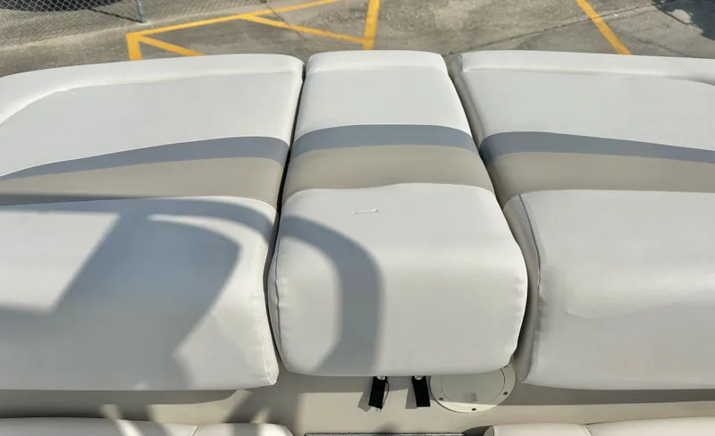 Slide: The Image of Rear seating of 2008 Chaparral 210 SSi boat, white upholstery. - 22