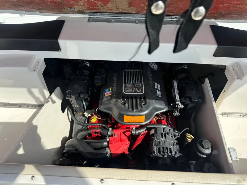 Slide: The Image of Engine compartment of a 2008 Chaparral 210 SSi boat with 5.0 GXI engine. - 29