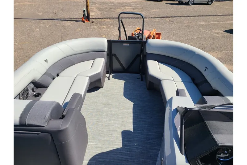 Slide: The Image of Interior of 2025 Viaggio Lago Z22Q with gray seating. - 18