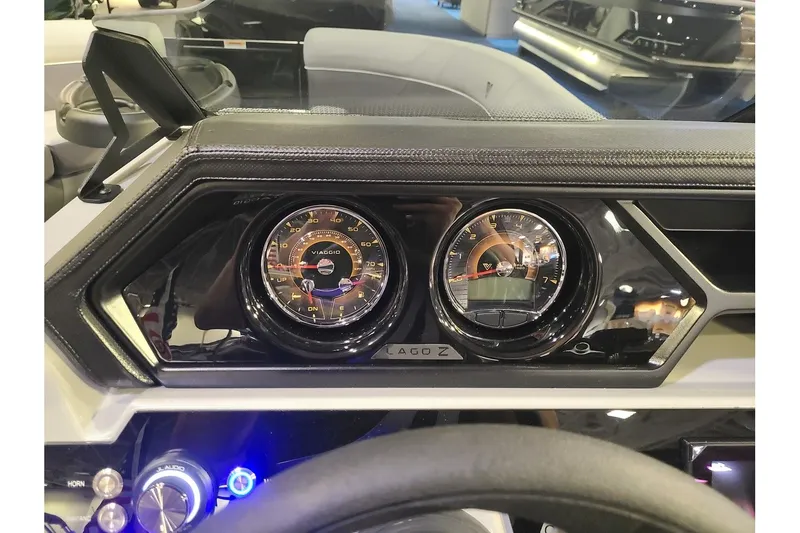 Slide: The Image of Dashboard of 2026 Viaggio Lago Z22U Tritoon with Suzuki 150HP motor. - 16