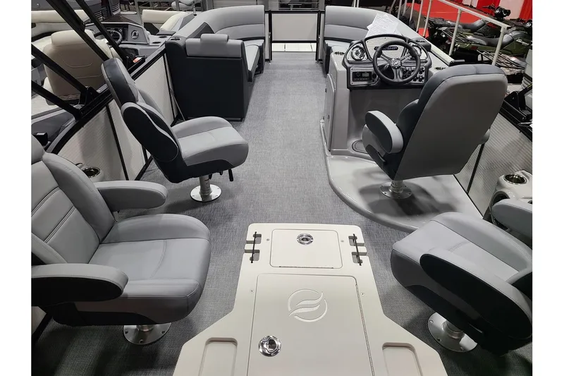 Slide: The Image of Interior of 2026 Flagship Discover D22RF with gray seating. - 13