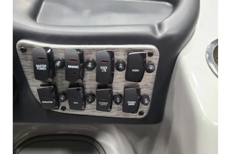 Slide: The Image of Control panel of Flagship Discover D22RF boat, year 2026. - 18