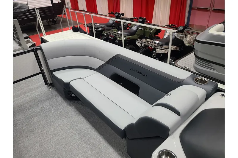 Slide: The Image of Luxurious seating in Flagship Discover D22RF boat, 2026 model. - 20