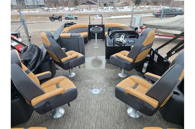 Slide: The Image of Interior of 2026 Viaggio Lago X22Q with luxurious seating. - 12