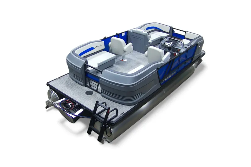 Slide: The Image of 2026 Starcraft GX 20 R DH pontoon boat with modern design. - 3