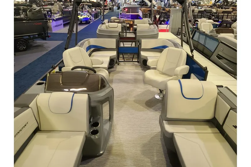 Slide: The Image of Interior of the 2026 Starcraft GX 20 R DH pontoon boat. - 6
