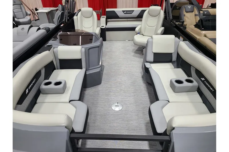 Slide: The Image of Interior of 2026 Starcraft VX 22Q DH with luxurious seating. - 4