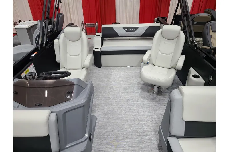 Slide: The Image of Interior of 2026 Starcraft VX 22Q DH with luxurious seating. - 5