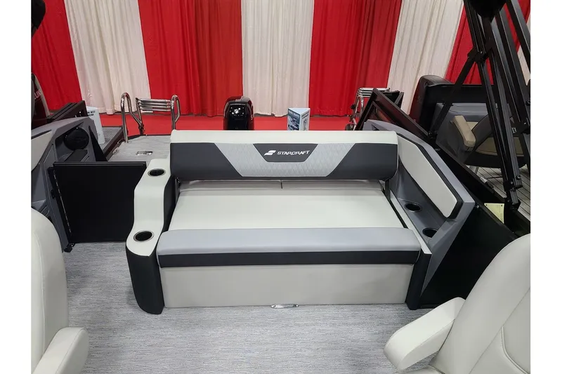 Slide: The Image of Starcraft VX 22Q DH 2026 boat seat with cup holders. - 8