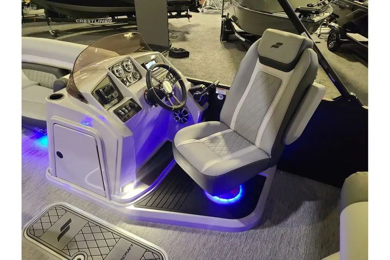 Slide: The Image of Starcraft EXS 3 DL 2026 boat cabin with illuminated seat. - 14