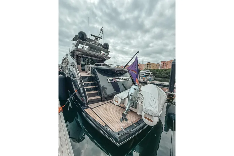 Slide: The Image of Luxurious interior of 2010 Sunseeker Predator 84 yacht with elegant seating and modern design. - 11