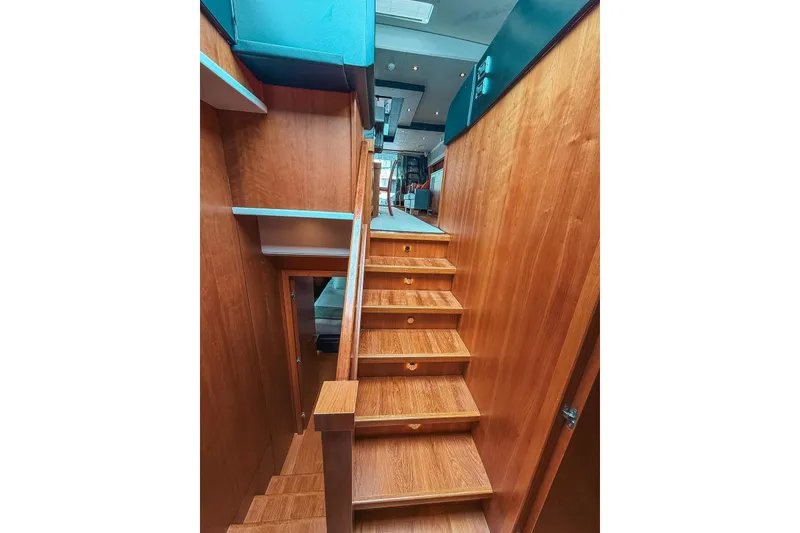 Slide: The Image of Luxurious bathroom interior of 2010 Sunseeker Predator 84 yacht with modern fixtures. - 28