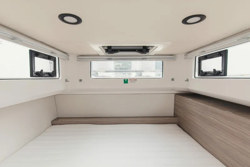Slide: The Image of Interior cabin of 2026 Saxdor 400 GTC, featuring modern design and ample natural light. - 6