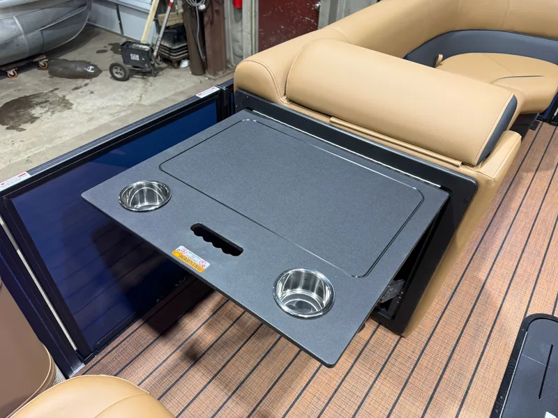 Slide: The Image of Interior of Bentley Pontoons Legacy 223 Swingback Tritoon 2026. - 27