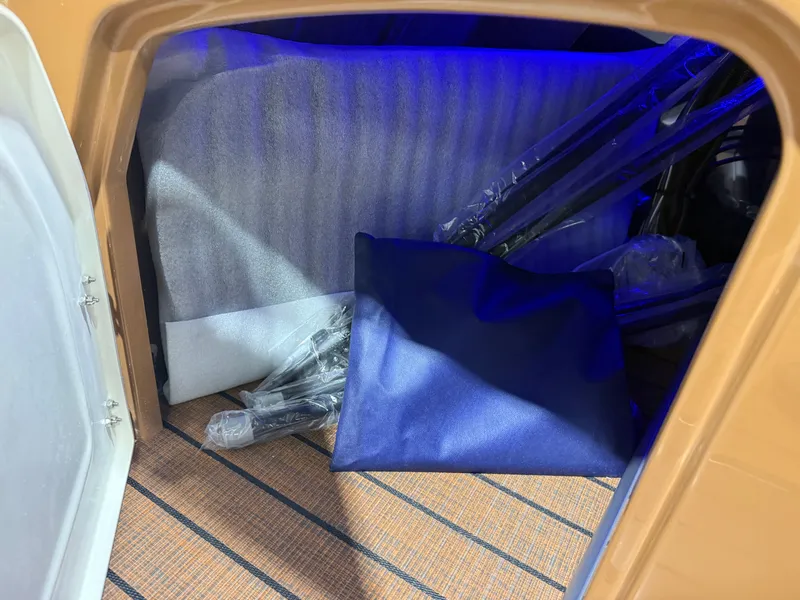 Slide: The Image of Interior of Bentley Pontoons Legacy 223 Swingback Tritoon, 2026 model. - 30