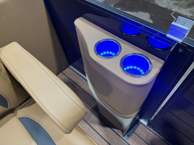 Slide: The Image of Illuminated cup holders in Bentley Pontoons Legacy 200 Navigator 2026. - 24