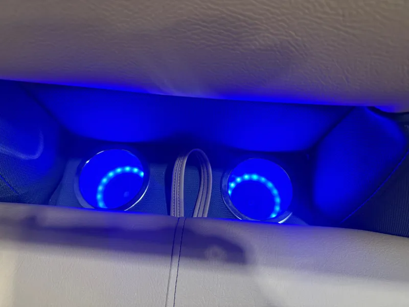 Slide: The Image of Illuminated cup holders in Bentley Pontoons Legacy 200, 2026 model. - 27