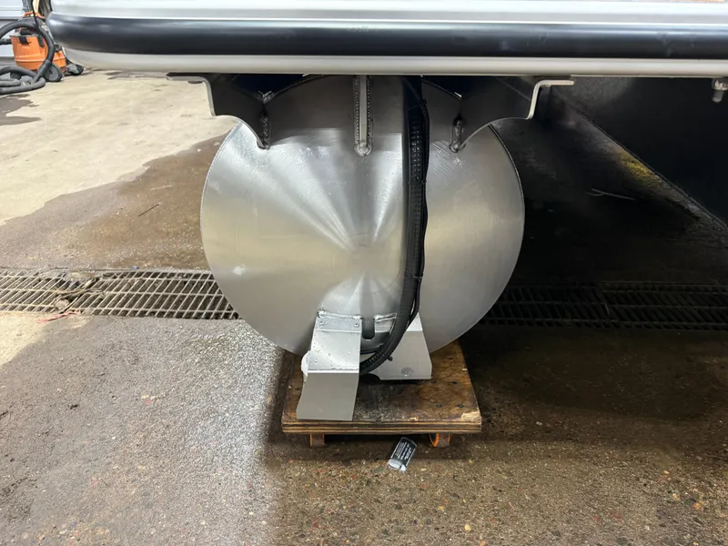 Slide: The Image of Bentley Pontoons Legacy 200 Navigator 2026 underside detail view. - 37