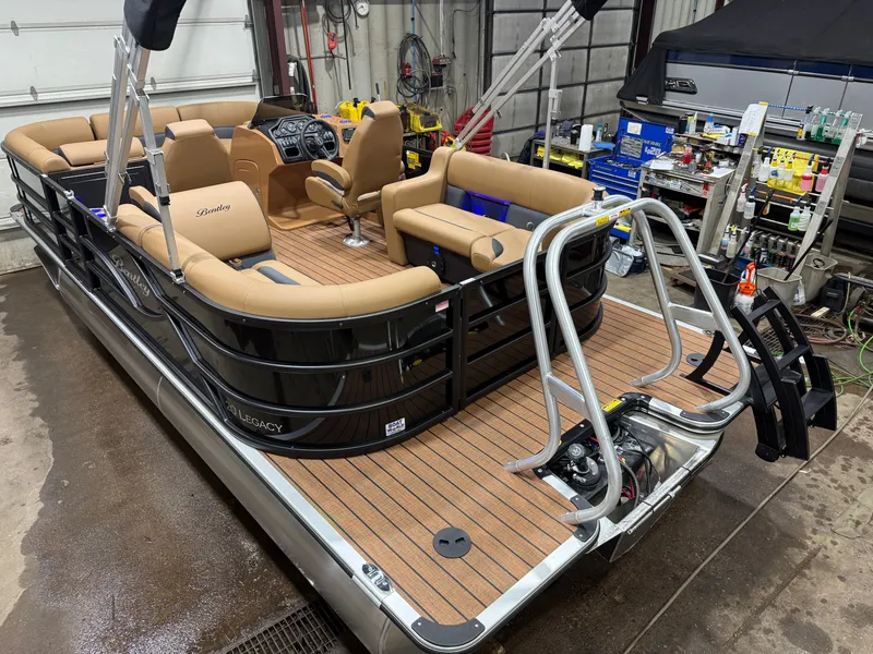 Slide: The Image of 2026 Bentley Pontoons Legacy 200 Navigator in workshop. - 44