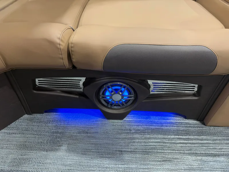 Slide: The Image of Illuminated speaker in 2025 Tahoe Cascade 2385 Tritoon. - 28