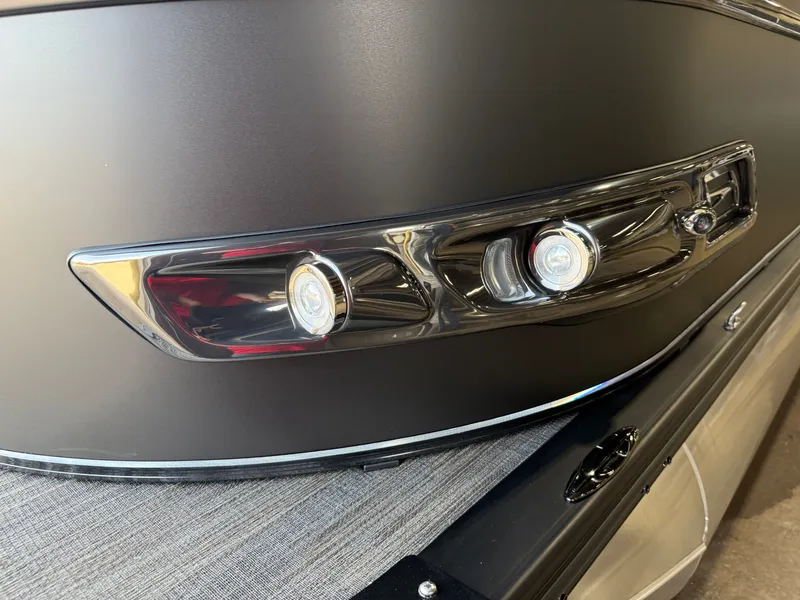 Slide: The Image of 2025 Tahoe Cascade 2385 Tritoon LED lights close-up. - 41