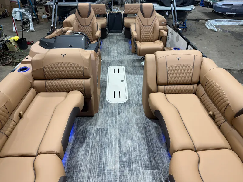 Slide: The Image of Luxurious interior of 2025 Tahoe Cascade 2385 Tritoon. - 7