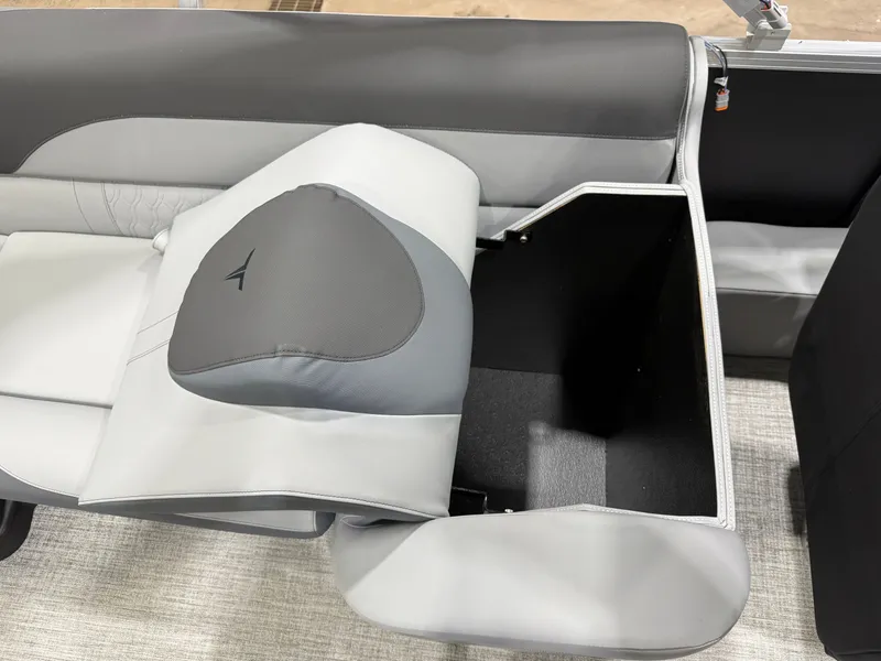 Slide: The Image of Interior of Tahoe LTZ 2385 Quad Lounge with storage space, 2026 model. - 24