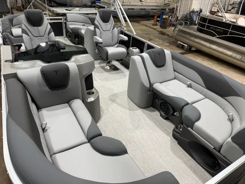 Slide: The Image of Interior of 2026 Tahoe LTZ 2385 Quad Lounge with luxurious seating. - 32