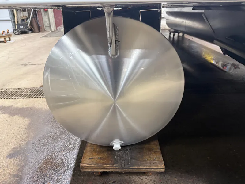 Slide: The Image of Close-up of a 2026 Tahoe LTZ 2385 pontoon boat. - 42