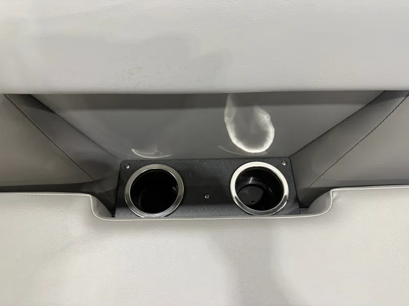Slide: The Image of Cup holders in Princecraft Vectra 21 Quad Lounge Pontoon, 2026 model. - 21
