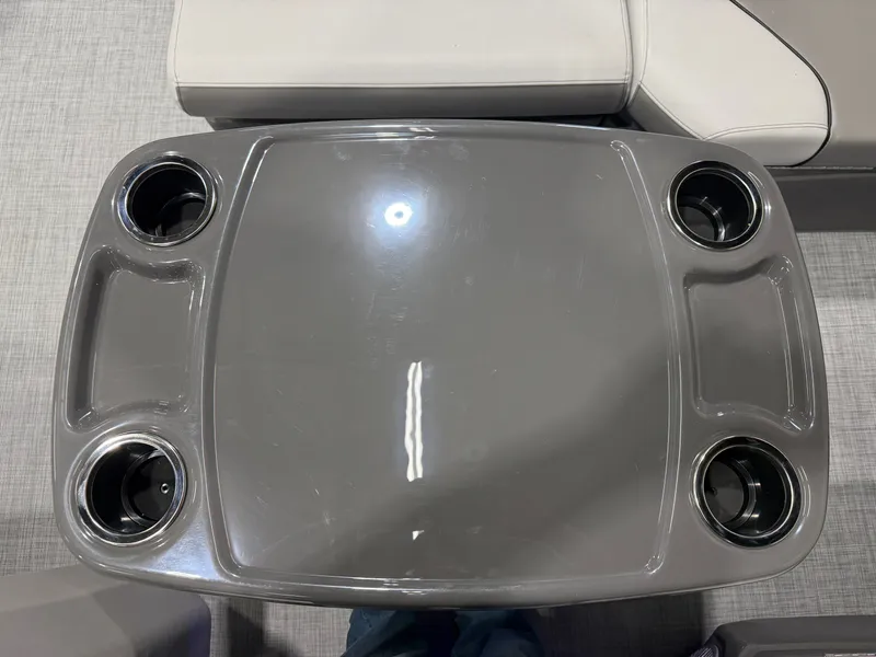 Slide: The Image of Table with cup holders on Princecraft Vectra 21 Pontoon, 2026 model. - 24