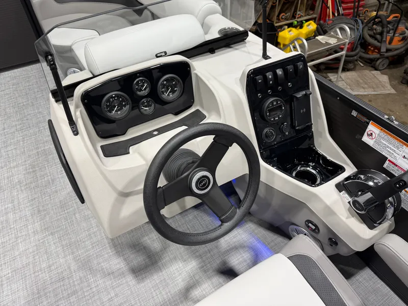 Slide: The Image of Interior view of 2026 Princecraft 21 Sportfisher 2RS Pontoon console. - 12