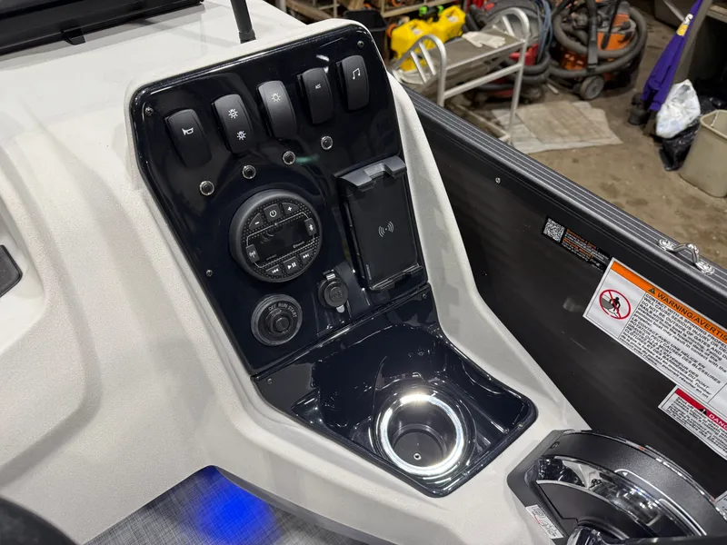 Slide: The Image of Control console of 2026 Princecraft 21 Sportfisher 2RS Pontoon. - 14