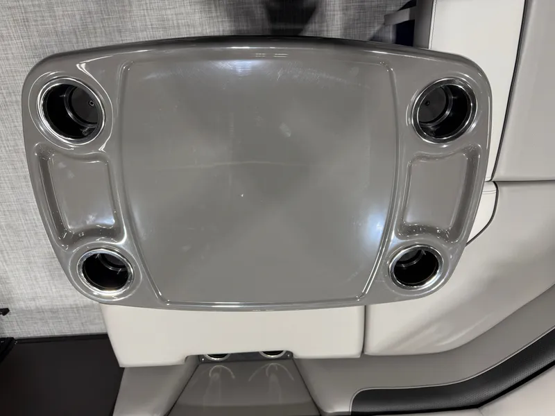 Slide: The Image of Table with cup holders on Princecraft 21 Sportfisher 2RS Pontoon, 2026 model. - 24