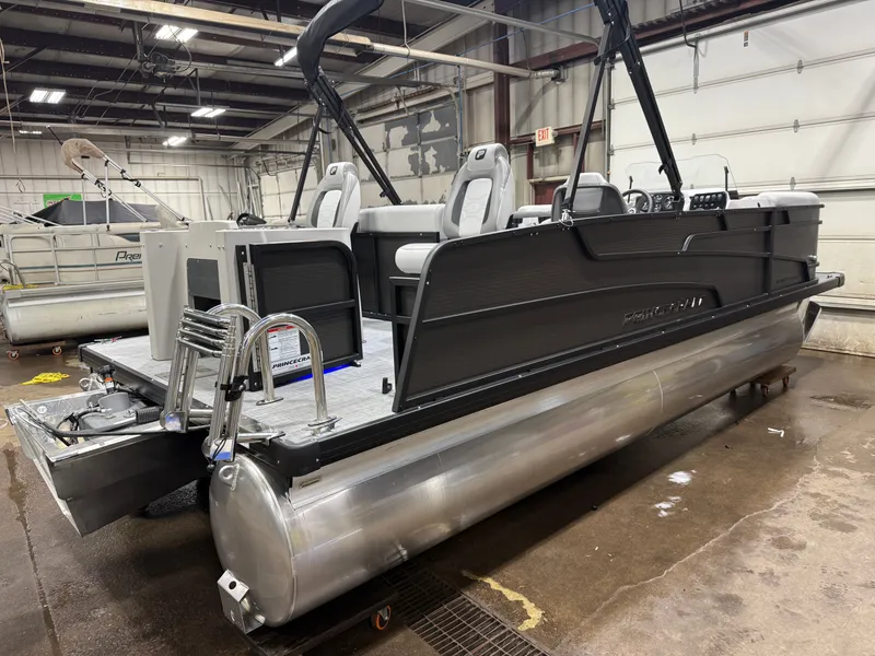 Slide: The Image of 2026 Princecraft 21 Sportfisher Pontoon displayed indoors. - 37