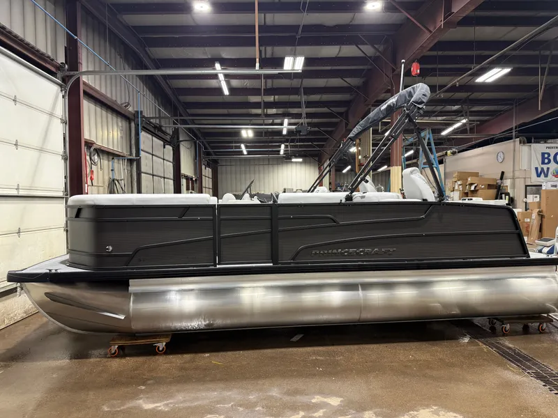 Slide: The Image of 2026 Princecraft 21 Sportfisher Pontoon displayed indoors. - 39
