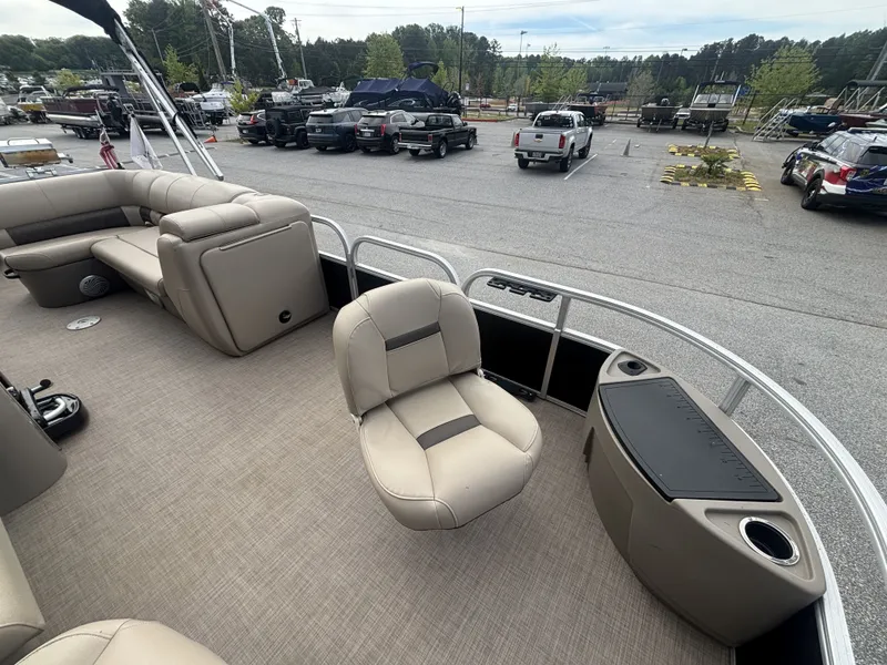 Slide: The Image of Sun Tracker Fishin Barge 20DLX w/Mercury 90ELPT CT 90HP - 4 - Stroke Engine and Trailer Included 2020 - 23