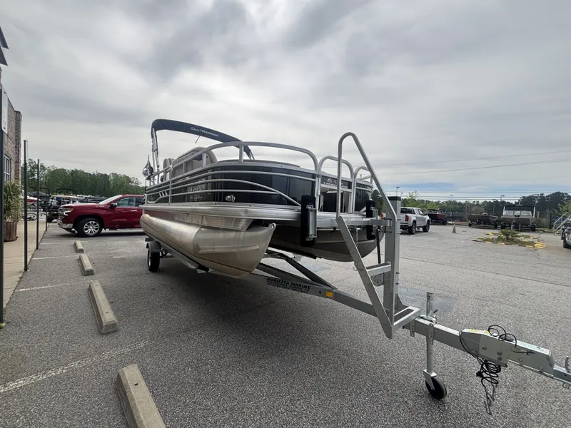 Slide: The Image of Sun Tracker Fishin Barge 20DLX w/Mercury 90ELPT CT 90HP - 4 - Stroke Engine and Trailer Included 2020 - 4