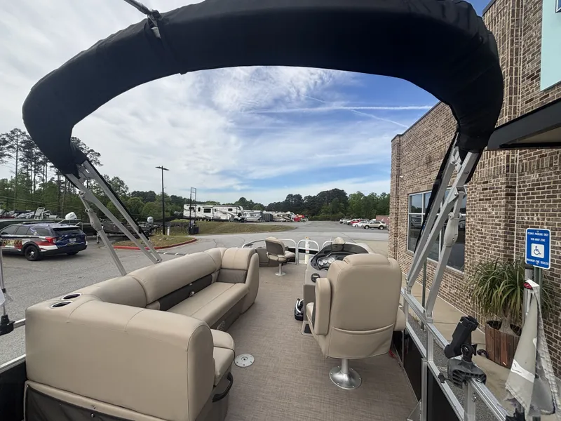 Slide: The Image of Sun Tracker Fishin Barge 20DLX w/Mercury 90ELPT CT 90HP - 4 - Stroke Engine and Trailer Included 2020 - 42