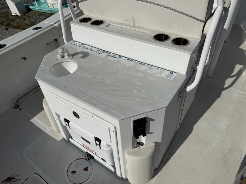 Slide: The Image of Interior of 2025 Sea Hunt Ultra 275 SE with fishing accessories. - 7