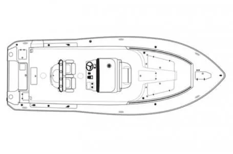The Image of Diagram of the 2022 Sea Hunt Gamefish 25 boat model. - 1