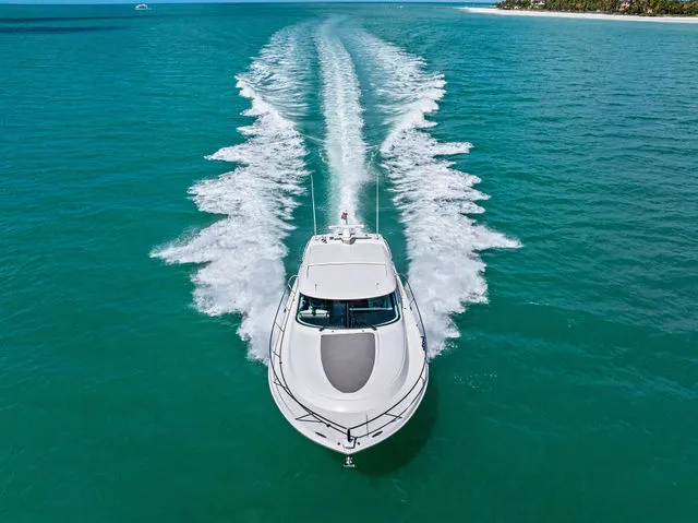 Slide: The Image of Luxurious cabin of 2018 Tiara Yachts C44 with comfortable bed. - 18