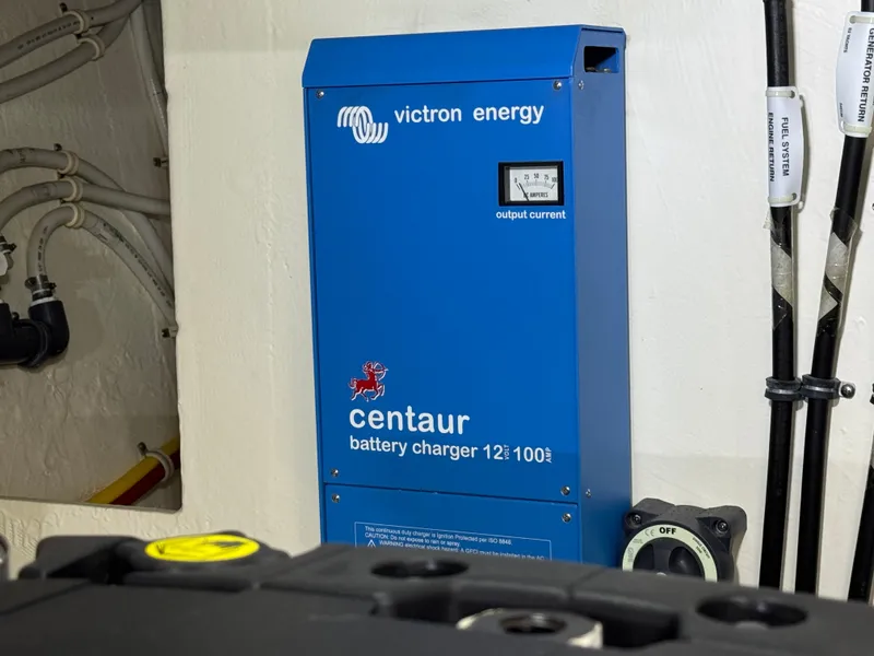 Slide: The Image of Victron Energy Centaur battery charger in Tiara Yachts C44, year 2018. - 33