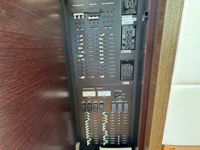 Slide: The Image of Electrical control panel of 2018 Tiara Yachts C44. - 35