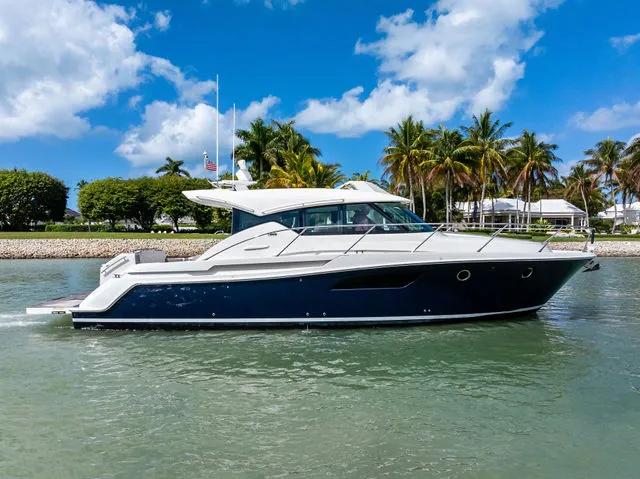 Slide: The Image of Interior of 2018 Tiara Yachts C44 featuring modern kitchen. - 10