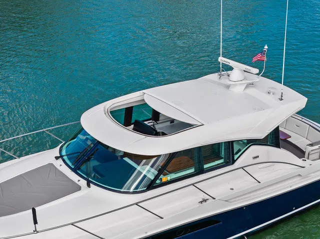 Slide: The Image of Interior of a 2018 Tiara Yachts C44 with modern amenities. - 9